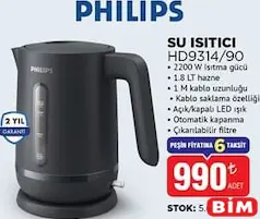 PHİLİPS SU ISITICI KETTLE HD9314/90